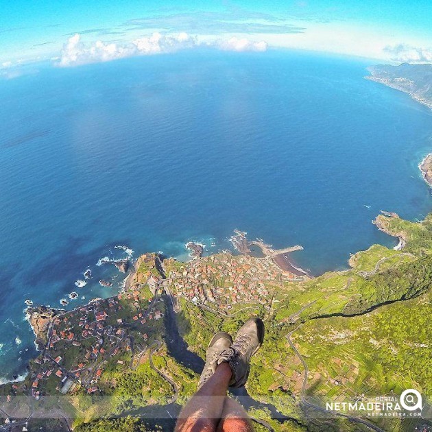 Vista de parapente do Seixal